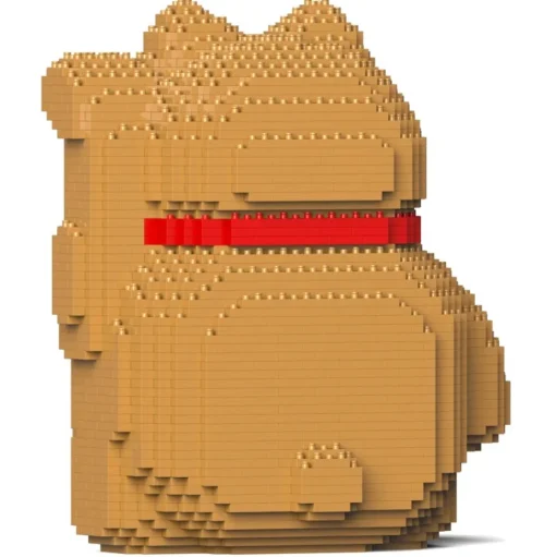 Jekca - Maneki Neko 02-M02 - Lego - Sculpture - Construction - 4D - Brick Animals - Toys - Avvenice