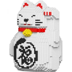 Jekca - Maneki Neko 02-M01 - Lego - Sculpture - Construction - 4D - Brick Animals - Toys - Avvenice