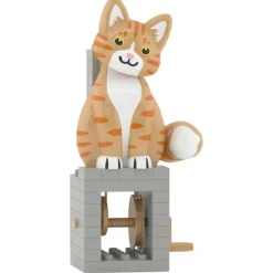 Jekca - Orange Tabby Cat - Automata - Lego - Sculpture - Construction - 4D - Brick Animals - Toys - Avvenice