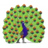 Jekca - Peacock 01S - Lego - Sculpture - Construction - 4D - Brick Animals - Toys - Avvenice