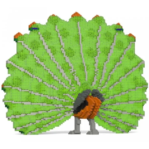 Jekca - Peacock 01S - Lego - Sculpture - Construction - 4D - Brick Animals - Toys - Avvenice