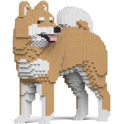 Jekca - Shiba Inu 02-M02 - Lego - Sculpture - Construction - 4D - Brick Animals - Toys - Avvenice
