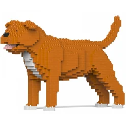 Jekca - Staffordshire Bull Terrier 01S-M01 - Lego - Sculpture - Construction - 4D - Brick Animals - Toys - Avvenice