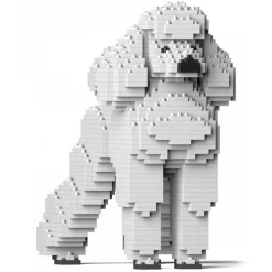 Jekca - Standard Poodle 01-M01 - Big - Lego - Sculpture - Construction - 4D - Brick Animals - Toys - Avvenice