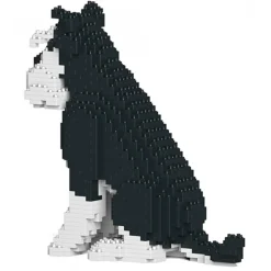 Jekca - Standard Schnauzer 04-M02 - Big - Lego - Sculpture - Construction - 4D - Brick Animals - Toys - Avvenice