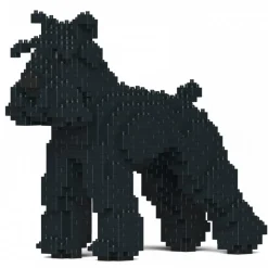 Jekca - Standard Schnauzer 01-M03 - Big - Lego - Sculpture - Construction - 4D - Brick Animals - Toys - Avvenice