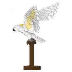 Jekca - Sulphur-Crested Cockatoo 02S - Lego - Sculpture - Construction - 4D - Brick Animals - Toys - Avvenice