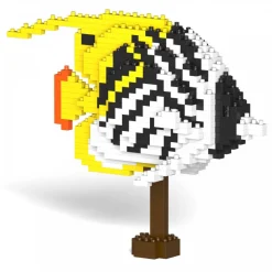 Jekca - Threadfin Butterflyfish 01S - Lego - Sculpture - Construction - 4D - Brick Animals - Toys - Avvenice