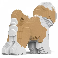 Jekca - Tibetan Terrier 01-M01 - Big - Lego - Sculpture - Construction - 4D - Brick Animals - Toys - Avvenice