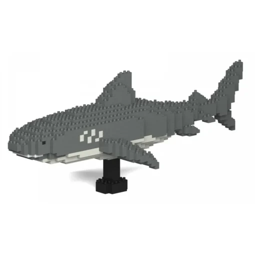 Jekca - Tiger Shark 01S - Lego - Sculpture - Construction - 4D - Brick Animals - Toys - Avvenice