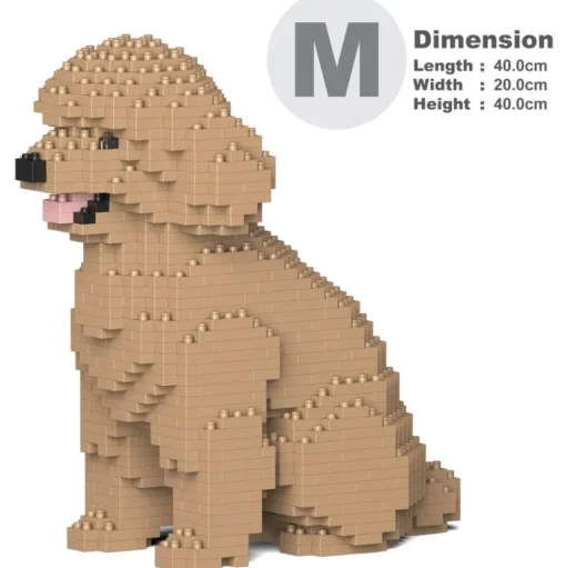 Jekca - Toy Poodle 03-M03 - Big - Lego - Sculpture - Construction - 4D - Brick Animals - Toys - Avvenice