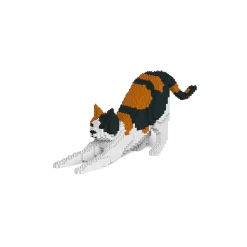 Jekca - Tuxedo - Cat - 03S - Lego - Sculpture - Construction - 4D - Brick Animals - Toys - Avvenice