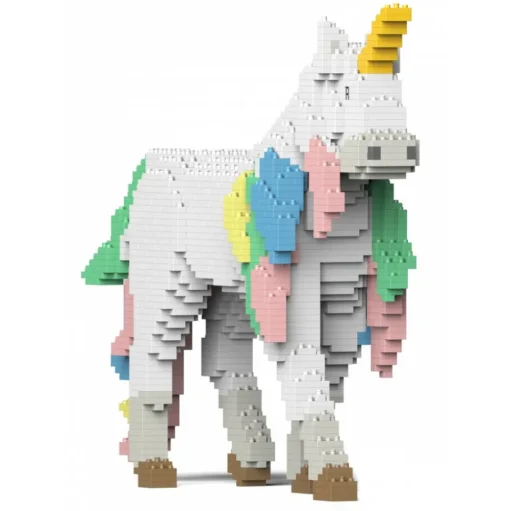 Jekca - Unicorn 01S - Lego - Sculpture - Construction - 4D - Brick Animals - Toys - Avvenice