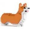 Jekca - Welsh Corgi Mini 01 - Lego - Sculpture - Construction - 4D - Brick Animals - Toys - Avvenice