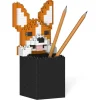 Jekca - Welsh Corgi Pencil Cup 01S - Lego - Sculpture - Construction - 4D - Brick Animals - Toys - Avvenice
