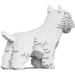 Jekca - West Highland White Terrier 02 - Lego - Sculpture - Construction - 4D - Brick Animals - Toys - Avvenice