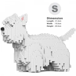 Jekca - West Highland White Terrier 01S - Lego - Sculpture - Construction - 4D - Brick Animals - Toys - Avvenice