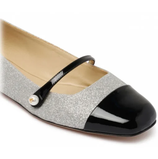 Jimmy Choo - Elisa Balllerina - Black Silver - Jimmy Choo Exclusive Luxury Collection - Avvenice