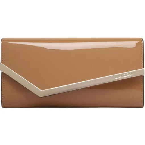 Jimmy Choo - Emmie Clutch Bag - Biscuit Light Gold - Jimmy Choo Exclusive Luxury Collection - Avvenice