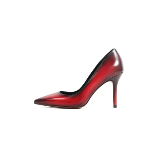 Jovanny Capri - Beautiful Shoes - Red - Women's Stiletto - Patina Effect - Leather Shoes - Luxury High Quality - Avvenice