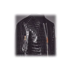Jovanny Capri - Magnificent Biker Jacket with Crocodile Motif - Leather Jacket - Luxury High Quality - Avvenice