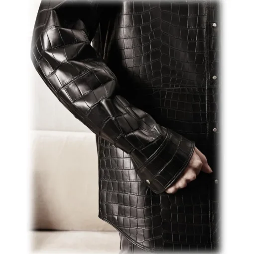 Jovanny Capri - Magnificent Shirt with Crocodile Motif - Leather Shirt - Luxury High Quality - Avvenice