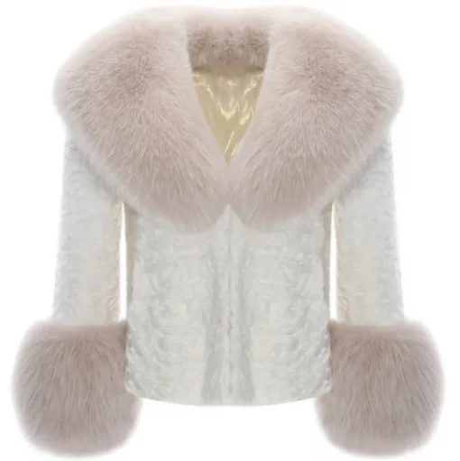 La Prima Luxury - Lollipop - Fur in Swakara Persian and Shadow Fox - Fur Coat - Luxury Exclusive Collection - Avvenice