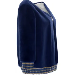 La Prima Luxury - Onda - 8 mm Shaved Mink Fur In Navy - Fur Coat - Luxury Exclusive Collection - Avvenice