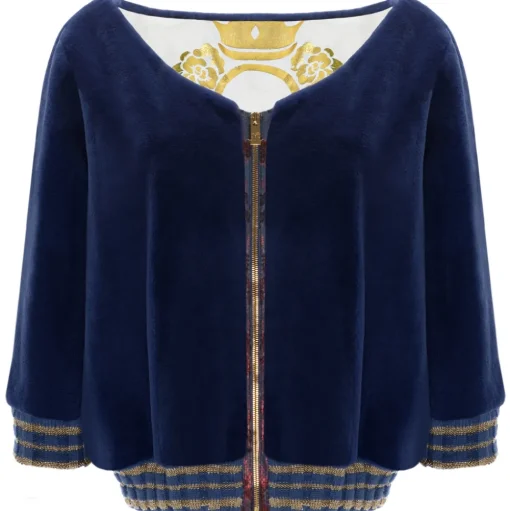 La Prima Luxury - Onda - 8 mm Shaved Mink Fur In Navy - Fur Coat - Luxury Exclusive Collection - Avvenice