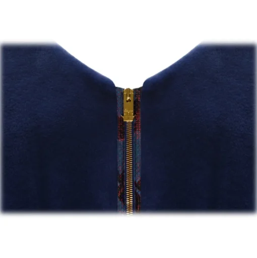 La Prima Luxury - Onda - 8 mm Shaved Mink Fur In Navy - Fur Coat - Luxury Exclusive Collection - Avvenice