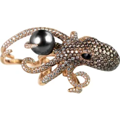 La Prima Luxury - The Smoked Diamond Octopus - Jewelry - Luxury Exclusive Collection - Avvenice