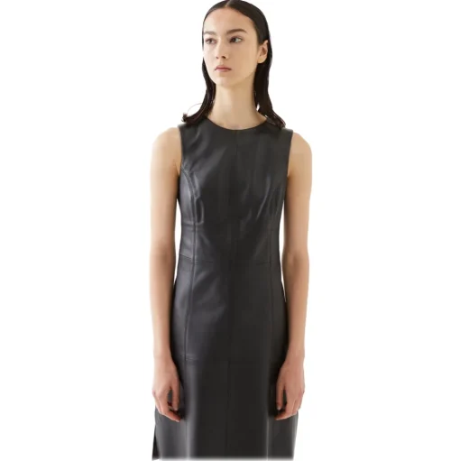 La Rando - Berazategui Dress - Soft Lambskin - Black - Artisan Dress - Luxury High Quality Leather - Avvenice
