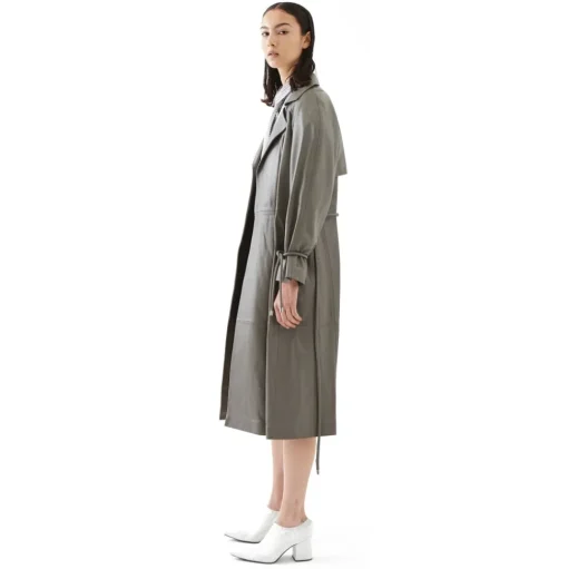 La Rando - Berisso Trench - Soft Lambskin - Grey - Artisan Jacket - Luxury High Quality Leather - Avvenice