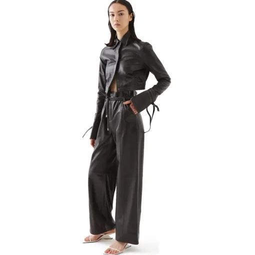 La Rando - Bernal Pants - Soft Lambskin - Black - Artisan Pants - Luxury High Quality Leather - Avvenice