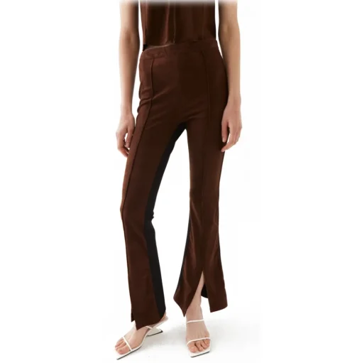 La Rando - Buenos Aires Pants - Goat Suede Leather - Brown - Artisan Pants - Luxury High Quality Leather - Avvenice