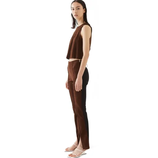 La Rando - Buenos Aires Pants - Goat Suede Leather - Brown - Artisan Pants - Luxury High Quality Leather - Avvenice