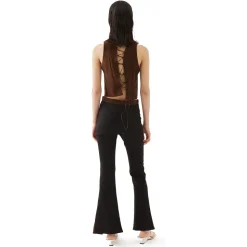 La Rando - Buenos Aires Pants - Goat Suede Leather - Brown - Artisan Pants - Luxury High Quality Leather - Avvenice