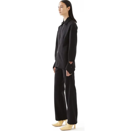 La Rando - Burzaco Pants - Wool - Black - Artisan Pants - Luxury High Quality Leather - Avvenice