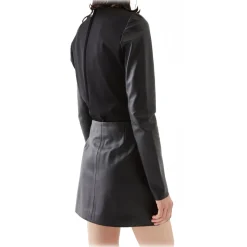 La Rando - Esquel Top - Lambskin Leather - Black - Artisan Top - Luxury High Quality Leather - Avvenice