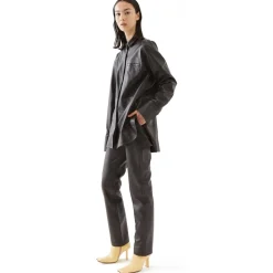 La Rando - Junin Shirt - Lambskin Leather - Black - Artisan Shirts - Luxury High Quality Leather - Avvenice
