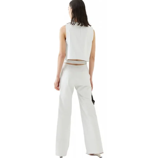 La Rando - Lanus Top - Lambskin Leather - White - Artisan Top - Luxury High Quality Leather - Avvenice