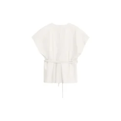 La Rando - Lezama Top - Lambskin Leather - White - Artisan Top - Luxury High Quality Leather - Avvenice