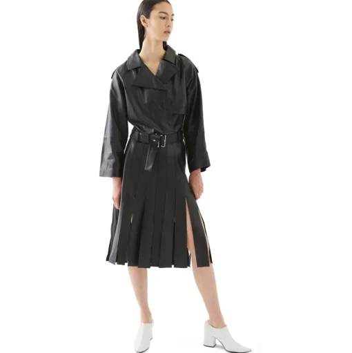 La Rando - Lobos Skirt - Soft Lambskin - Black - Artisan Skirt - Luxury High Quality Leather - Avvenice