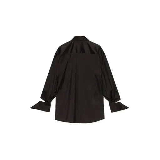 La Rando - Longchamps Shirt - Silk - Black - Artisan Shirts - Luxury High Quality Leather - Avvenice