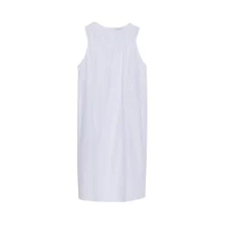 La Rando - Lugano Dress - Cotton - White - Artisan Dress - Luxury High Quality Leather - Avvenice