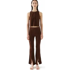 La Rando - Munro Top - Goatskin Suede - Brown - Artisan Top - Luxury High Quality Leather - Avvenice