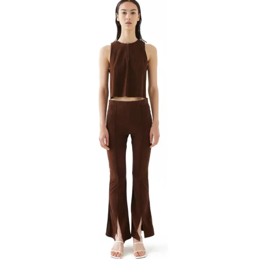 La Rando - Munro Top - Goatskin Suede - Brown - Artisan Top - Luxury High Quality Leather - Avvenice