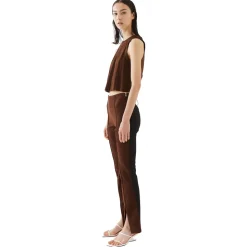 La Rando - Munro Top - Goatskin Suede - Brown - Artisan Top - Luxury High Quality Leather - Avvenice