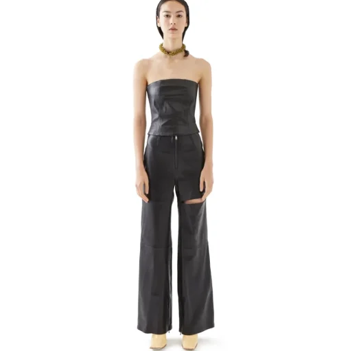 La Rando - Pacheco Pants - Soft Lambskin - Black - Artisan Pants - Luxury High Quality Leather - Avvenice