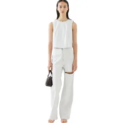 La Rando - Pacheco Pants - Soft Lambskin - White - Artisan Pants - Luxury High Quality Leather - Avvenice